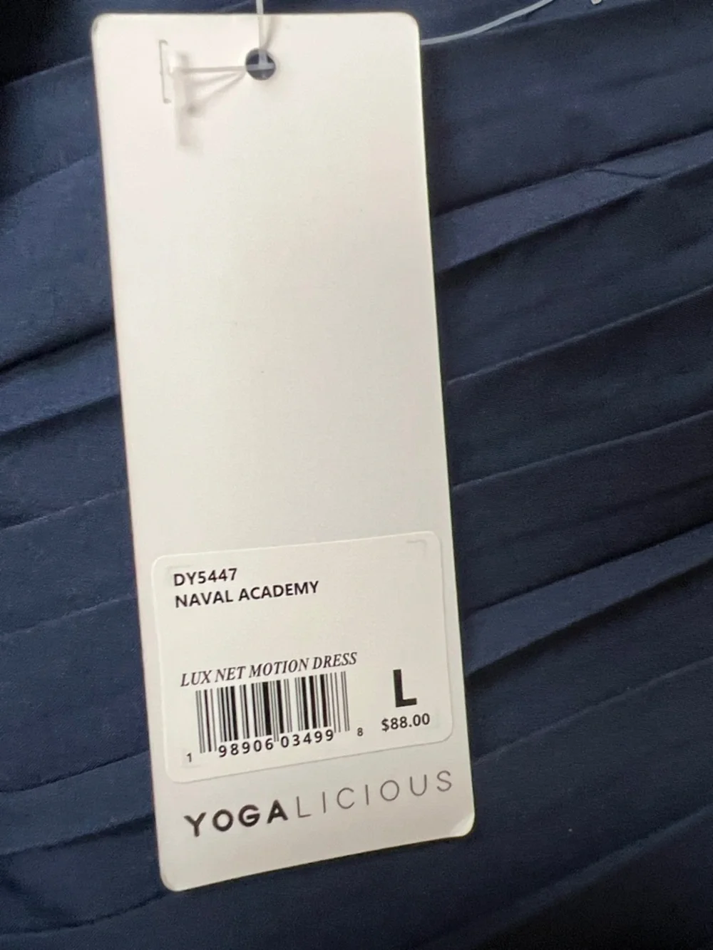 Yogalicious Navy Pleated Racerback Tennis Dress - Picture 5 of 5